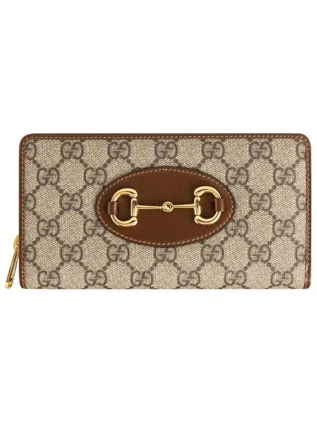 GG Supreme Horsebit 1955 Zip Around Long Wallet Brown - GUCCI - BALAAN 1