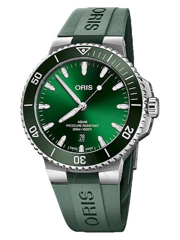 Oris Aquis Date Automatic Crystal Green Dial Men's Watch 01 733 7789 4157-07 4 23 37FC - ORIS - BALAAN 1