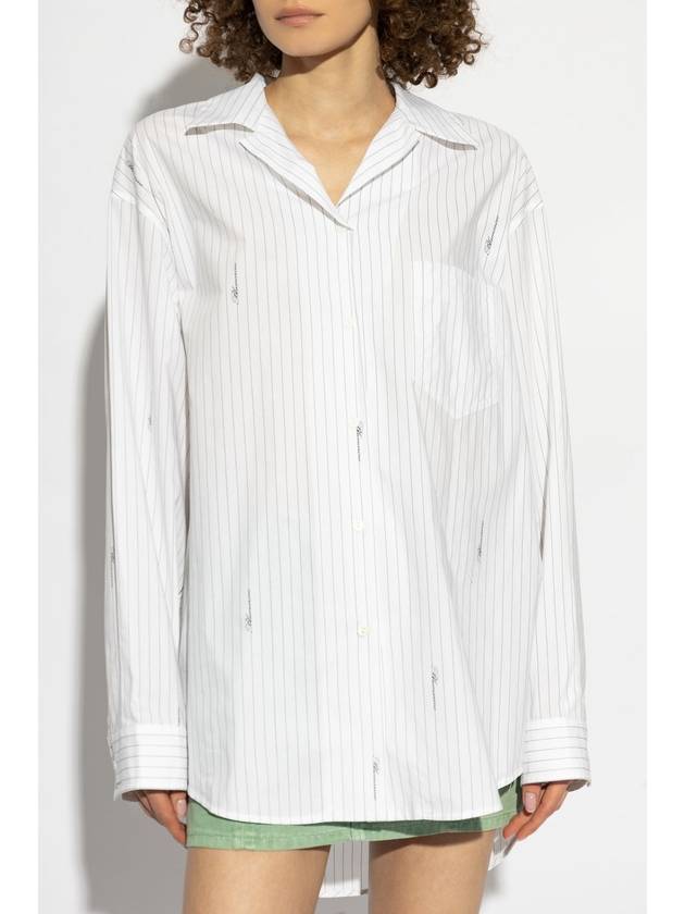 Blumarine Shirt With Logo, Women's, White - BLUMARINE - BALAAN 3