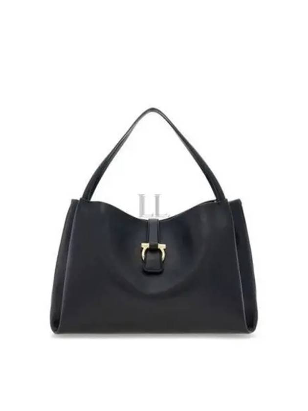 Flap Tote Bag Black - SALVATORE FERRAGAMO - BALAAN 2