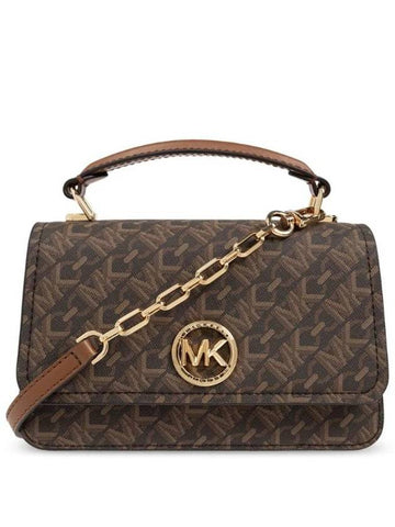 Delancey Monogram Cross Bag Dark Brown - MICHAEL KORS - BALAAN 1