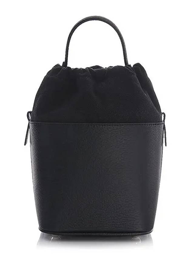 5AC Number Logo Texture Leather Bucket Bag Black - MAISON MARGIELA - BALAAN 4