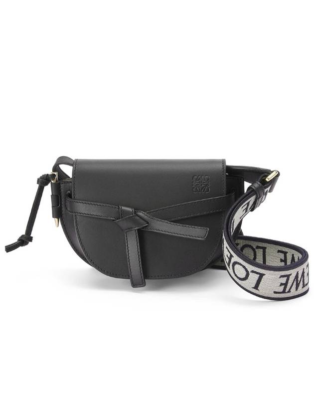 Mini Gate Dual Soft Calfskin Cross Bag Black - LOEWE - BALAAN 4