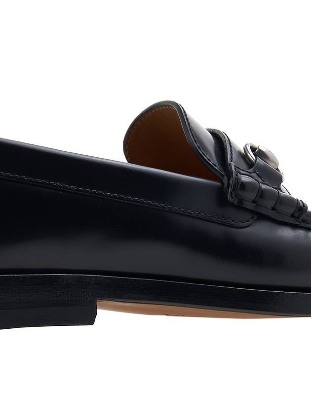 Horsebit Detail Leather Loafers Black - GUCCI - BALAAN 11