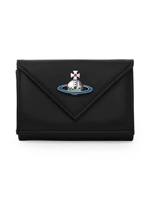 ORB Logo Envelope Half Wallet Black - VIVIENNE WESTWOOD - BALAAN 5