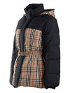 Check Reversible Down Padding Beige Black - BURBERRY - BALAAN 4