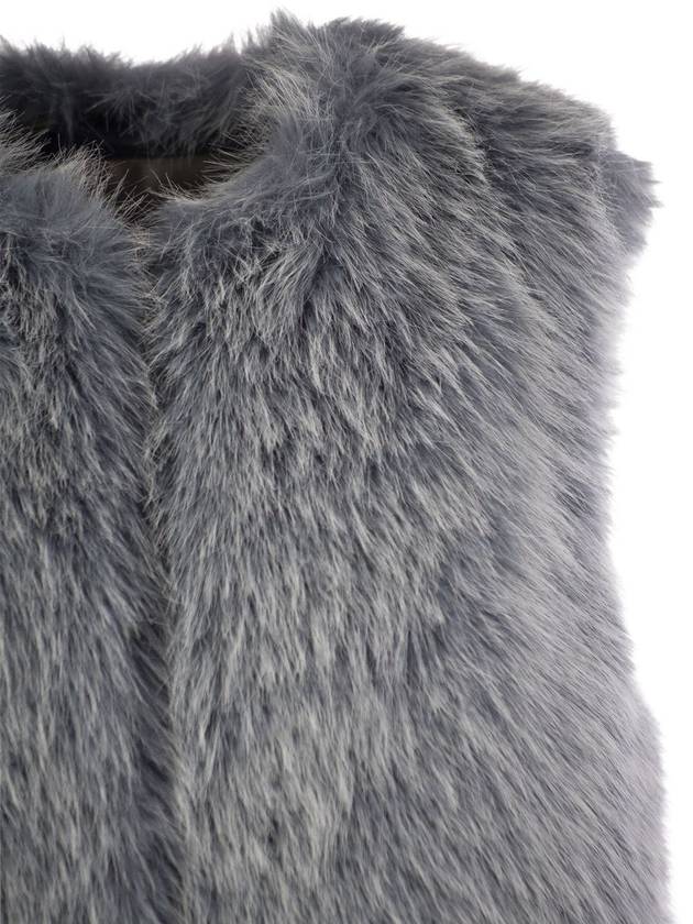 Faux Fur Vest Grey - HERNO - BALAAN 5