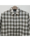 Flannel Check Button-Up Long Sleeve Shirt White Black - ACNE STUDIOS - BALAAN 5