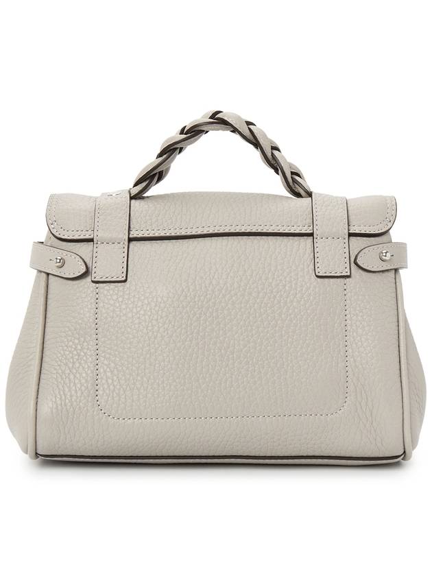 Alexa Heavy Grain Mini Tote Bag Pale Grey - MULBERRY - BALAAN 5