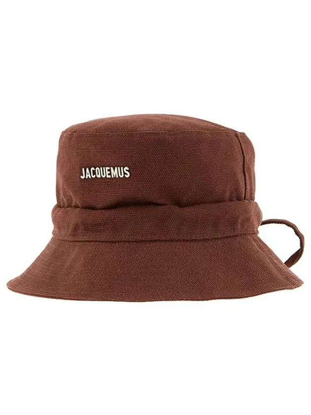 Le Bob Gadjo Knotted Bucket Hat Brown - JACQUEMUS - BALAAN 3