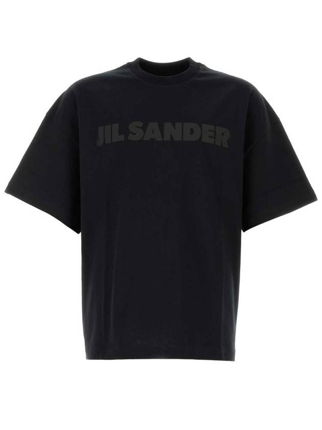 Logo Print Short Sleeve T-Shirt Black - JIL SANDER - BALAAN 2