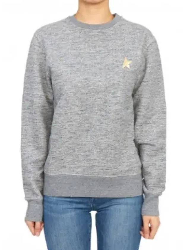 Women's Gold Star Athena Sweatshirt Melange Grey - GOLDEN GOOSE - BALAAN 2