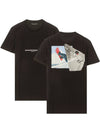 Snowboarder Zeus Slim Regular Short Sleeve T-Shirt Black - NEIL BARRETT - BALAAN 2