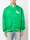 Derby Light Varsity Bomber Jacket Green - PALM ANGELS - BALAAN 3