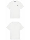 Men's Logo Patch Short Sleeve T-Shirt White - STONE ISLAND - BALAAN.