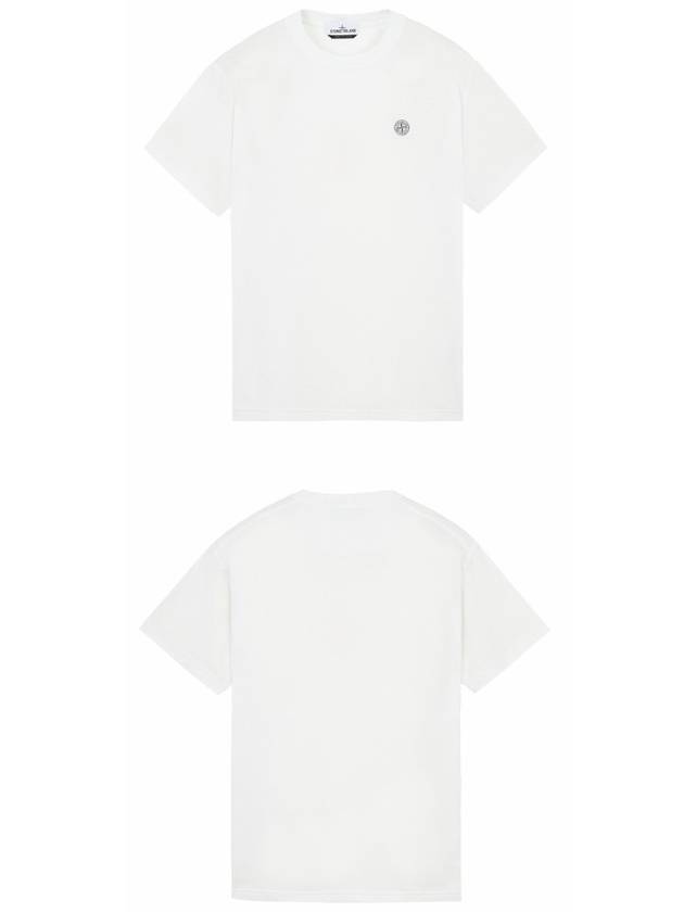 Men's Logo Short Sleeve T-Shirt White - STONE ISLAND - BALAAN 5