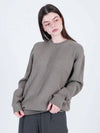 Soft Hazy Wool Round Knit Khaki - CHANCE'S NOI - BALAAN 2