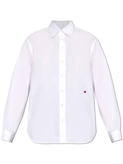 Heart Embroidered Poplin Shirt J02240531 - MOSCHINO - BALAAN 2