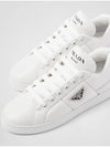 Logo Quilted Nappa Leather Low Top Sneakers White - PRADA - BALAAN 3