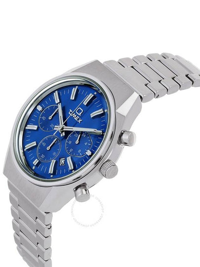 Timex Q Falcon Eye Chronograph Quartz Blue Dial Men's Watch TW2W33700 - TIMEX - BALAAN 2