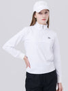 Half Zip-up Ice Cool Functional Material Collar Ribbon Decoration White T-shirt DO3242TS60 - DOYOUKNOWMC GOLF WEAR - BALAAN 1