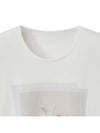 Layer Flower Print Short Sleeve T-Shirt White - NOIRER - BALAAN 5