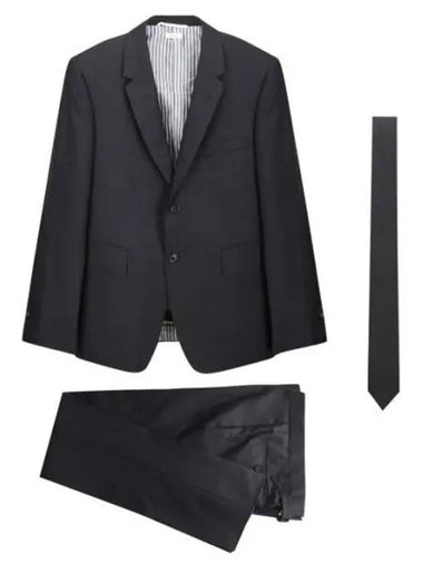 Classic fit super 120 count wool twill suit - THOM BROWNE - BALAAN 1