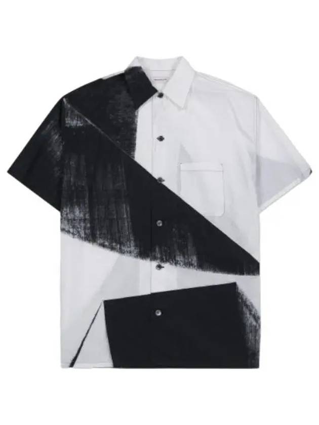 printed shirt white black - ALEXANDER MCQUEEN - BALAAN 1