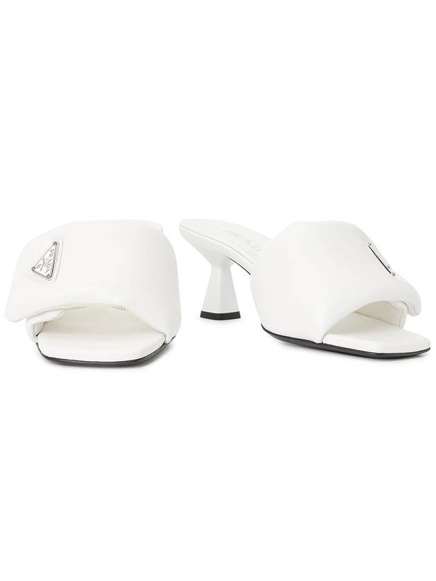 Soft Padded Nappa Sandals Heel White - PRADA - BALAAN 4