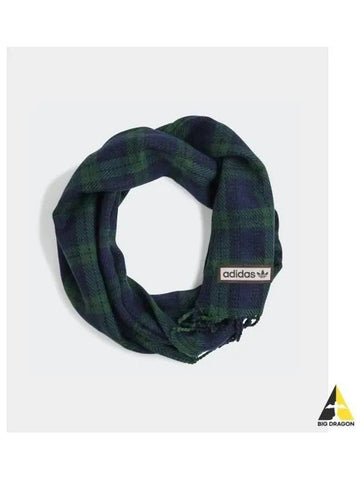 adidas tartan scarf navy green IY4108 - ADIDAS - BALAAN 1