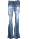 Distressed Flare Jeans Blue - DSQUARED2 - BALAAN 5