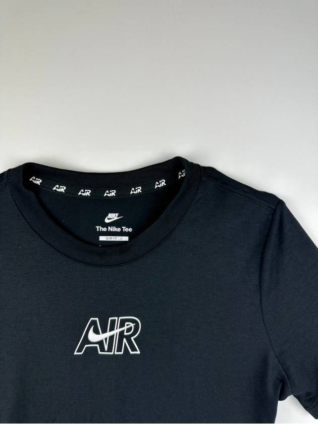 Air Slim Fit Crop Short Sleeve T-Shirt Black - NIKE - BALAAN 4