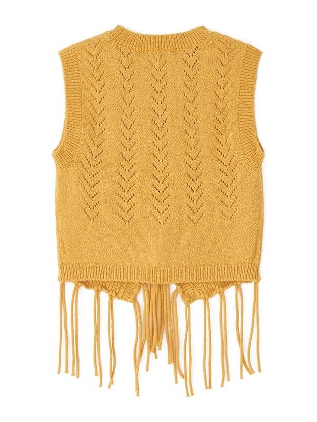 Western knit vest mustard - MSKN2ND - BALAAN 3