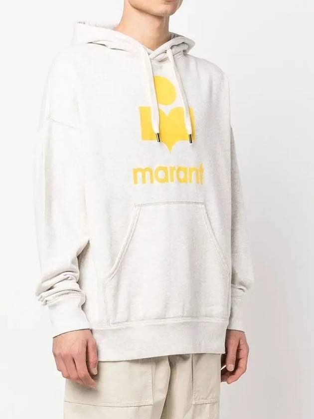 Miley Logo Print Hoodie Ivory - ISABEL MARANT - BALAAN 3