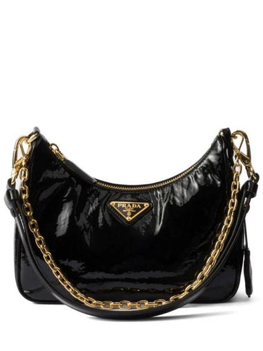 Re-Edition Patent Leather Mini Bag Black - PRADA - BALAAN 1