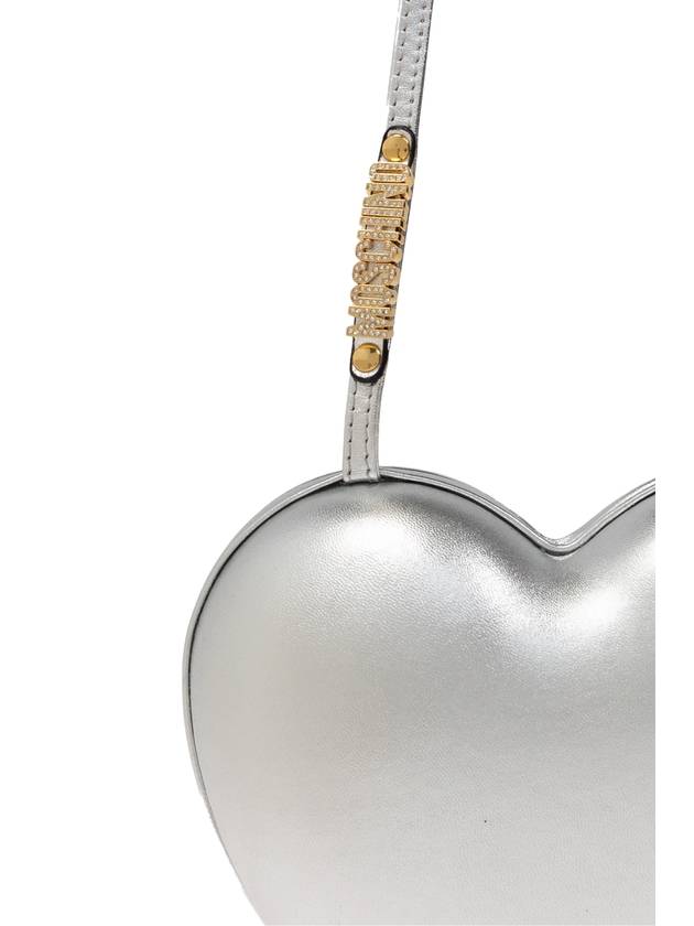 Moschino Heart-shaped Shoulder Bag, Women's, Silver - MOSCHINO - BALAAN 6