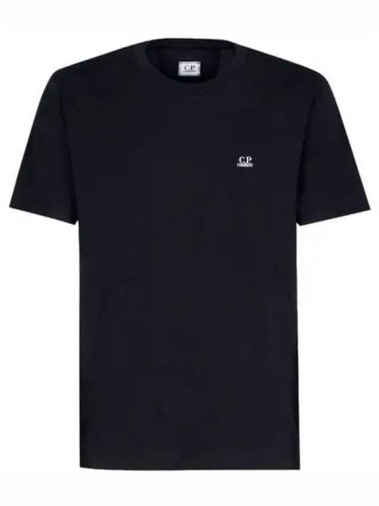 Mini Logo Printing Short Sleeve T-Shirt Black - CP COMPANY - BALAAN 2