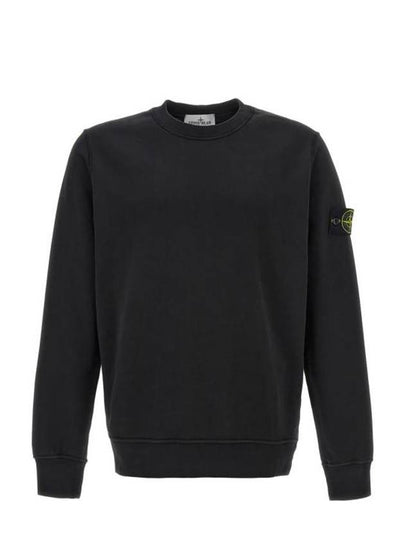 Compass Patch Cotton Sweatshirt Black - STONE ISLAND - BALAAN 2