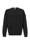 Compass Patch Cotton Sweatshirt Black - STONE ISLAND - BALAAN 2