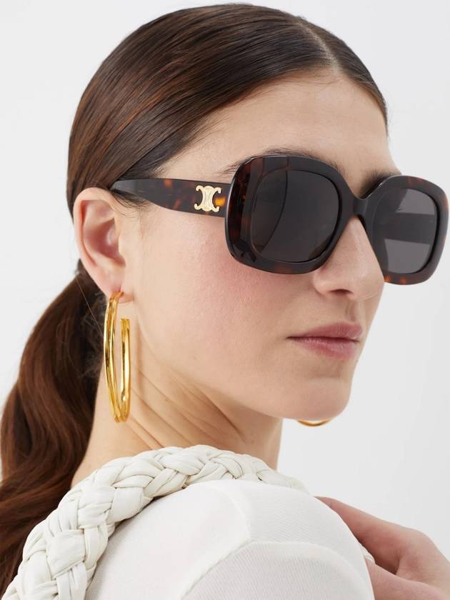 Eyewear Triomphe 10 Acetate Sunglasses Tortoise - CELINE - BALAAN 4