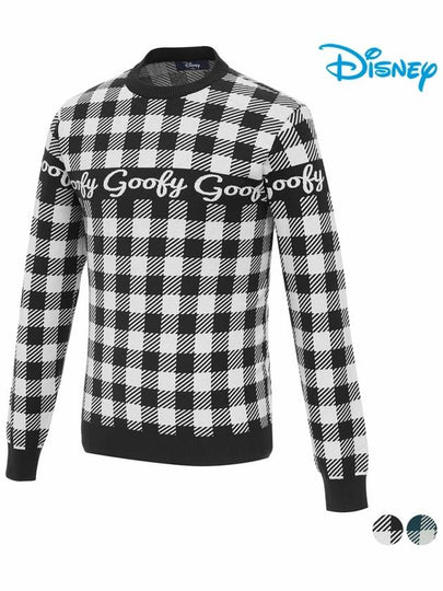 Men s color combination check knit sweater DN3MKT003 - DISNEY GOLF - BALAAN 2