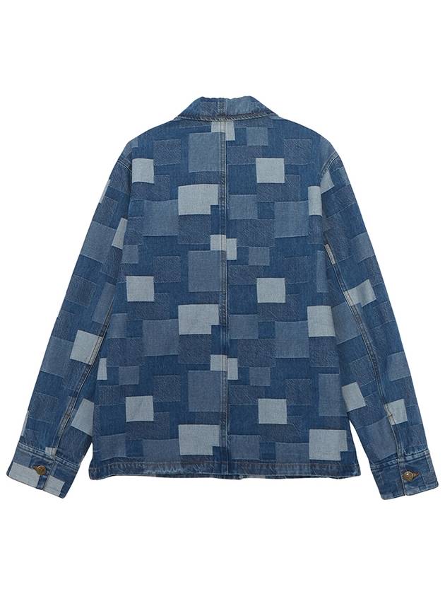 Silva Logo Patchwork Denim Jacket Blue - A.P.C. - BALAAN 3