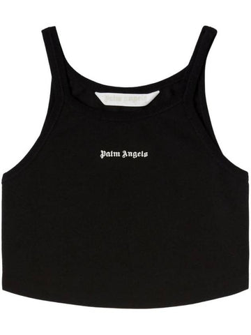 Logo Print Crop Tank Top PWAD060S24FAB0021003 - PALM ANGELS - BALAAN 1