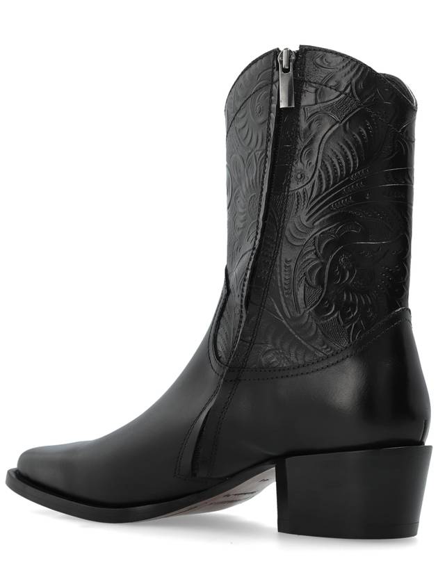 Dsquared2 Leather Cowboy Boots, Men's, Black - DSQUARED2 - BALAAN 5