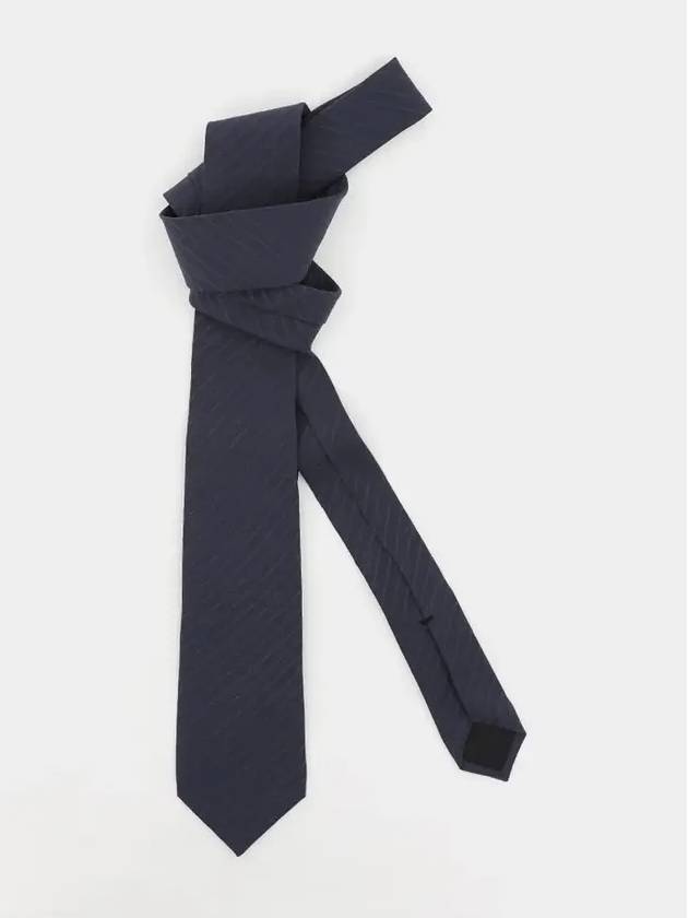 Interlocking G Silk Crepe Tie Blue - GUCCI - BALAAN 4