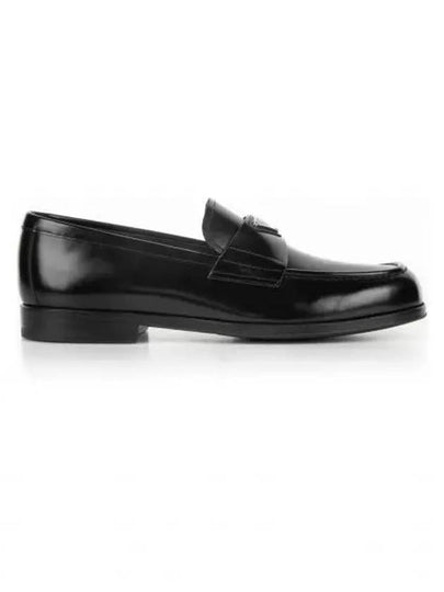 Brushed Leather Loafers Black - PRADA - BALAAN 2