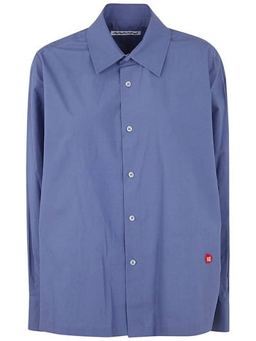 Alexander Wang Button Up Long Sleeve Shirt With Apple Patch Logo Clothing - ALEXANDER WANG - BALAAN 1