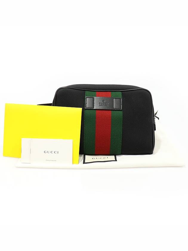 630919 Black Techno Canvas Signature WEB Stripe Hip Sack Belt Bag - GUCCI - BALAAN 2