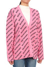 All-Over Logo Cardigan Pink - BALENCIAGA - BALAAN 4