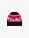 Ski Jacquard Wool Beanie Black Pink - CELINE - BALAAN 2